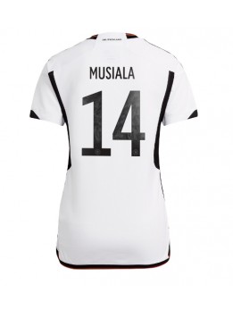 Billige Tyskland Jamal Musiala #14 Hjemmedrakt Dame VM 2022 Kortermet